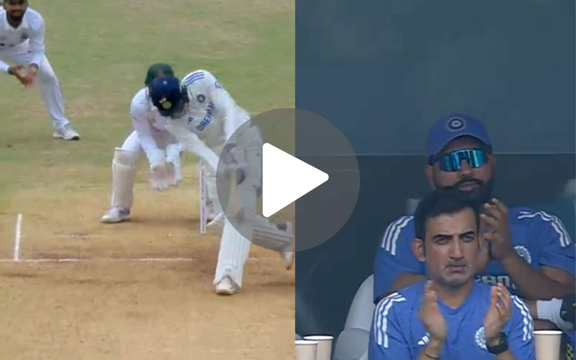 [Watch] Rohit, Gambhir Applaud Gill As He Gets To His 7th Test Fifty With Back-To-Back Sixes